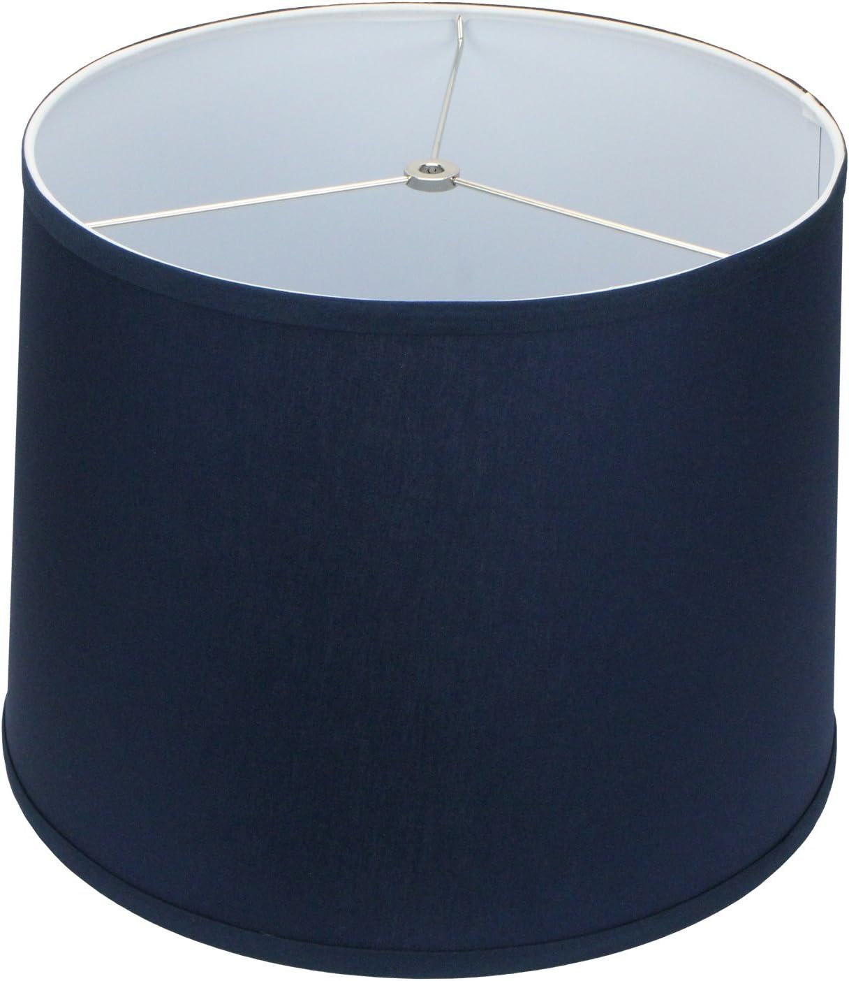 FenchelShades.com Lampshade 14" Top Diameter x 16" Bottom Diameter x 12" Slant Height with Washer (Spider) Attachment for Lamps with a Harp (Navy)