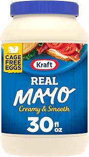 Kraft Real Mayo Creamy Smooth Mayonnaise, Keto Low Carb Friendly, Cage-Free Eggs, 30 fl oz Resealable Jar