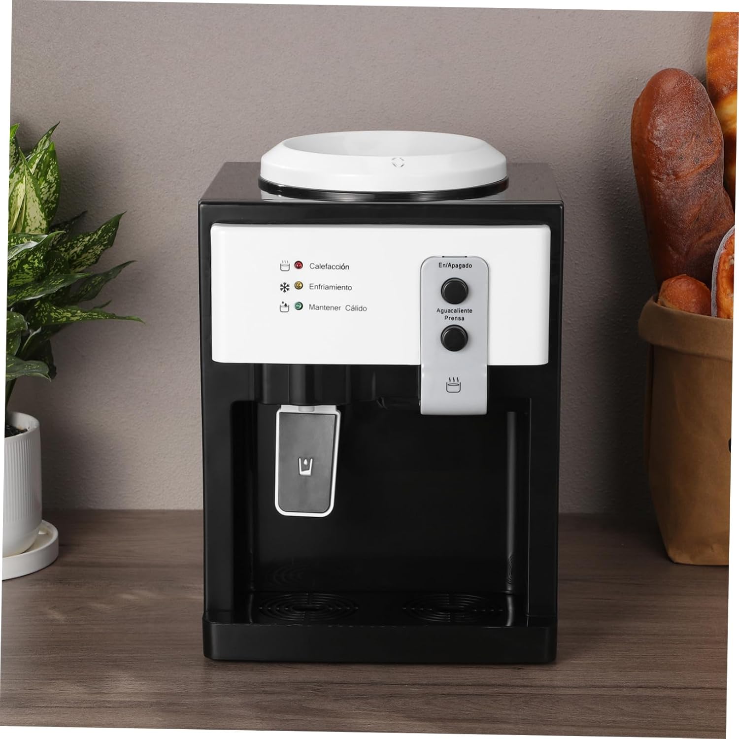 Homoyoyo Top Loading Water Cooler Dispenser for Home Office Compact Countertop Bottled Water Heater Easy to Use Detachable Design Compatibility for Various Bottle