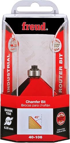 Miniatura 2 de Freud 40-094 broca biseladora de 78 x 1 pulgada con ángulo de 11-14 (vástago de 12 pulgada)
