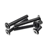 Vista 6 de binifiMux Paquete de 10 tornillos de conexión Phillips M6 de 0.632 pulgadas, color negro, para muebles, camas y armarios