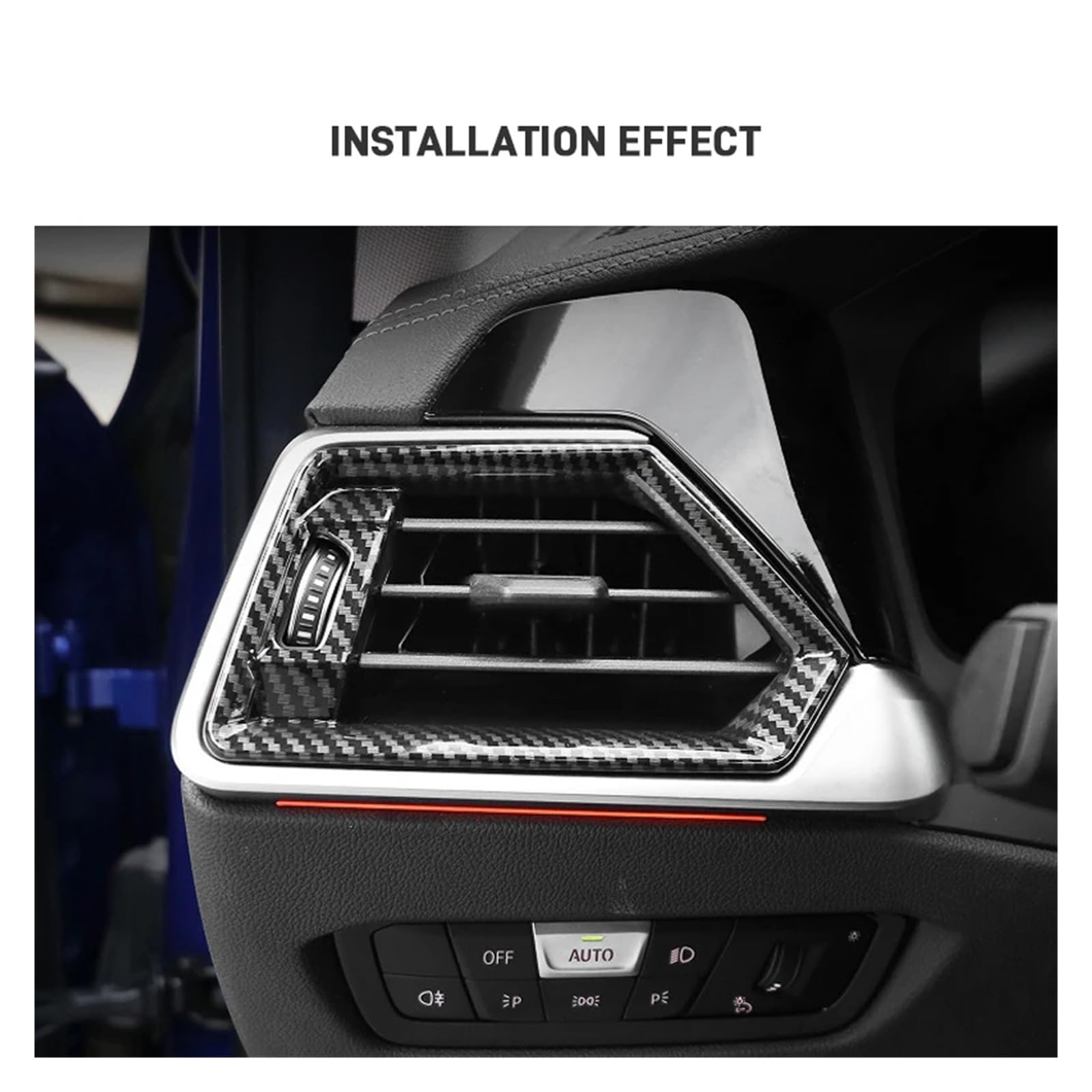 Compatible for BMW 3 Series G20 G28 2020-2023 Accessories Car Side Air Vent Frame Cover Trim Decoration Carbon — view 7