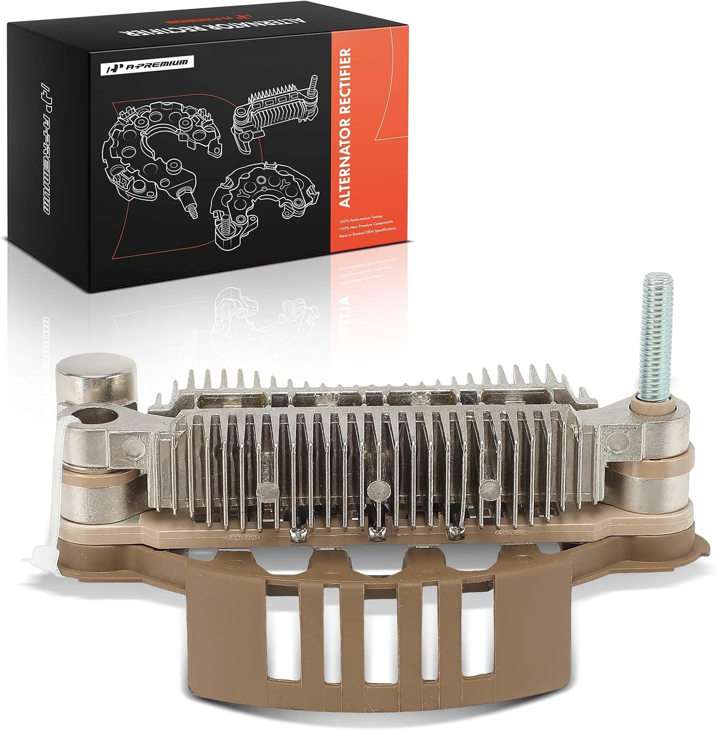 A-Premium Alternator Rectifier Compatible with Dodge Avenger 1995-2000 & Chrysler Sebring 1995-2000, 2.5L, 12V Rectifier 8-35A Diodes