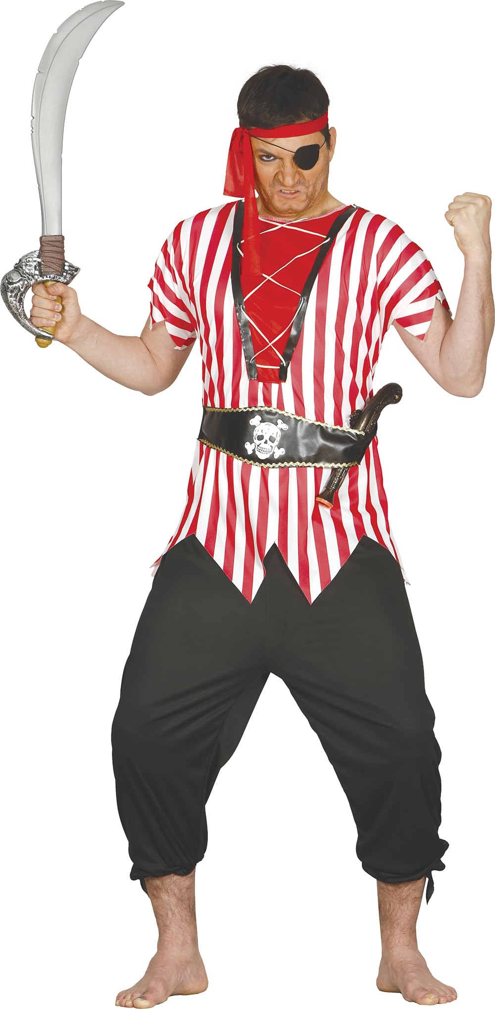 FIESTAS GUIRCA Overseas Pirate Mens Fancy Dress Costume - Pirate Fancy Dress Men Size M 38-40