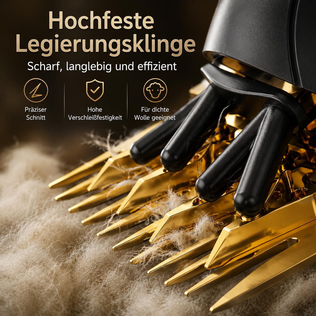 1200W Elektrische Schafschere, mit 13-Zahn-Klinge, Set im Koffer | High-Power Schafschermaschine, 6 Geschwindigkeiten, für Alpakas, Tiere, Schafe, Ziegen, Rot