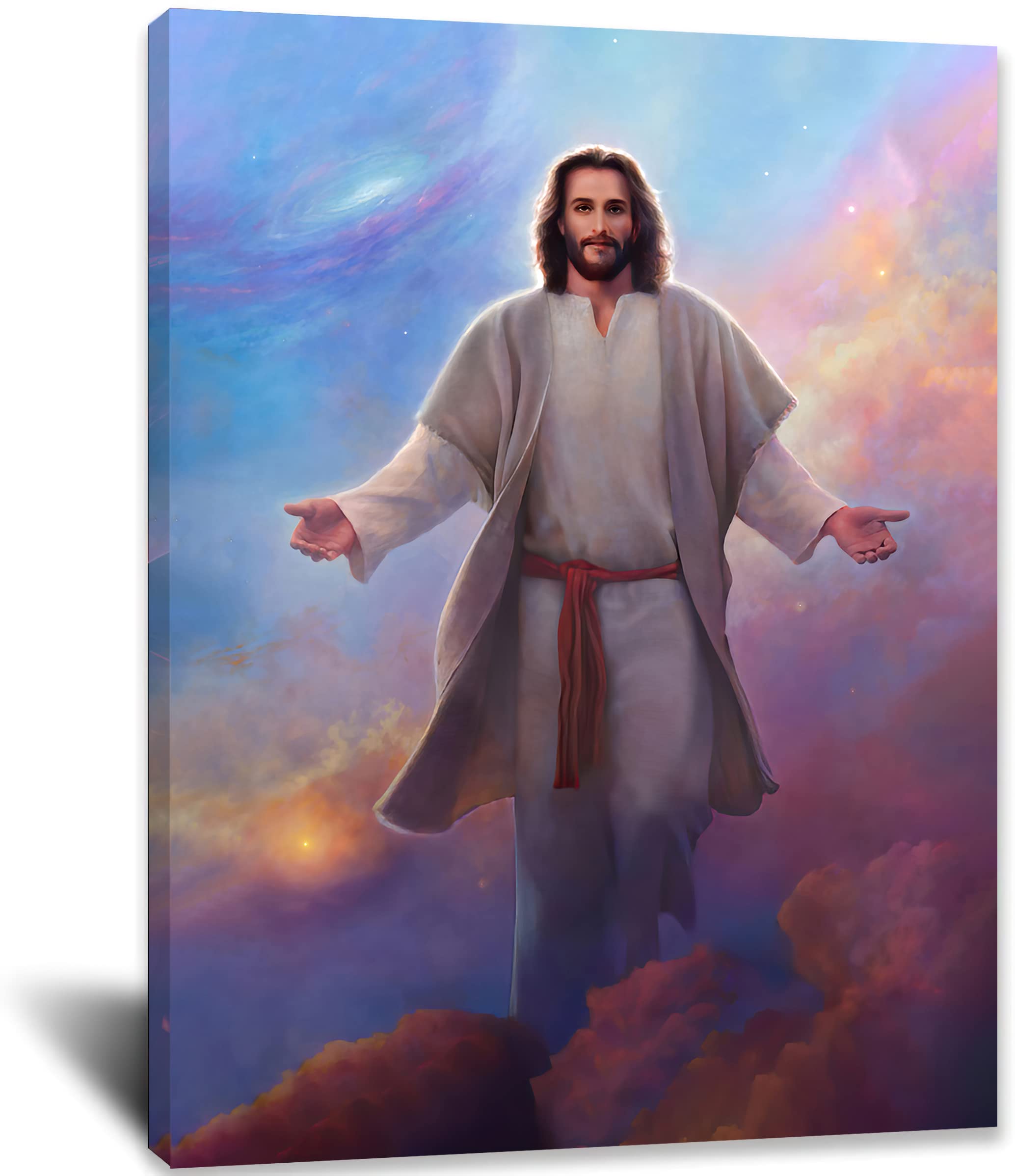 Jesus Saying Come to Me Religious Jesus Canvas Art Poster Ready to Hang Framed 12x16inch