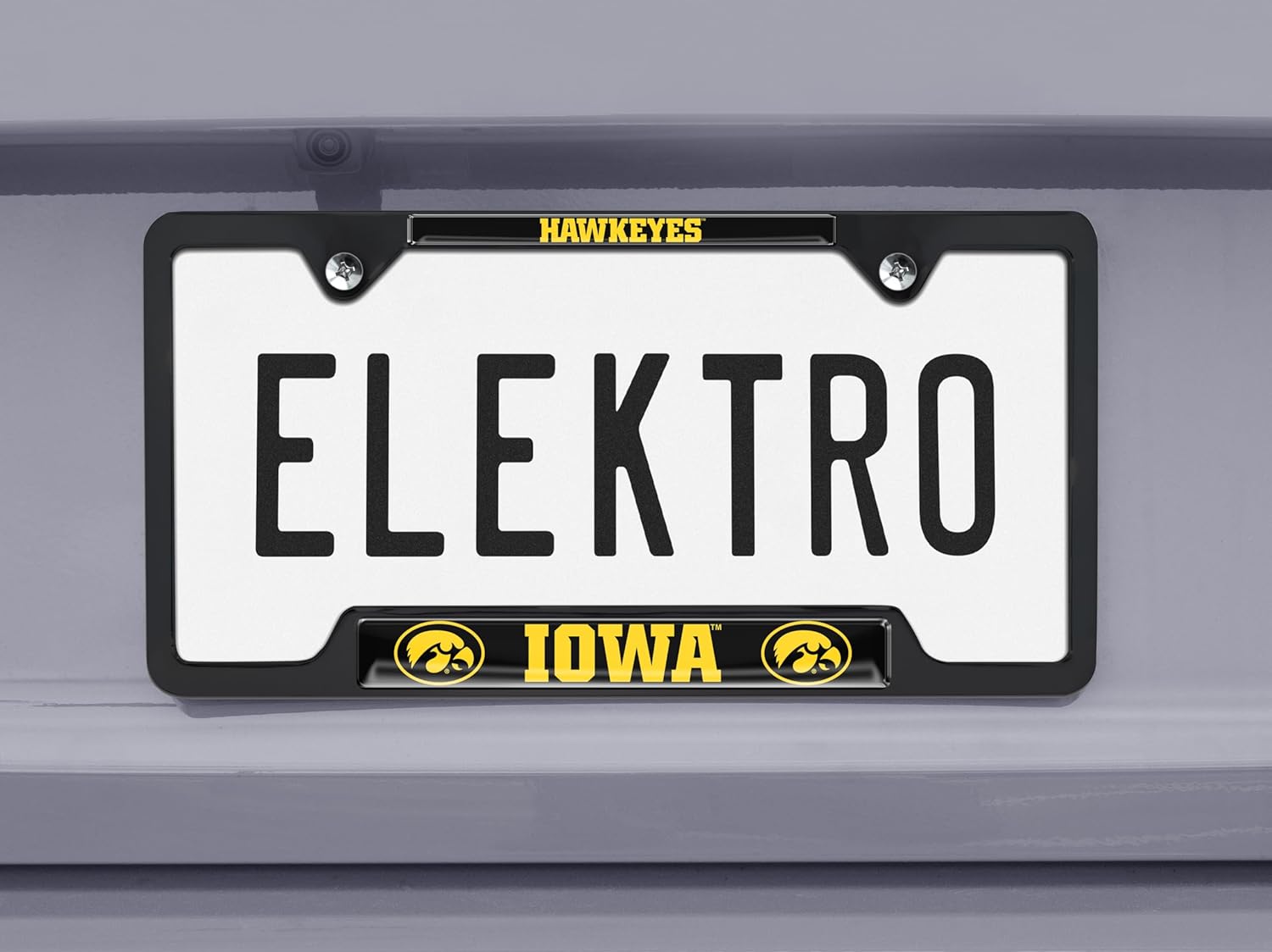 Iowa Hawkeyes Black License Plate Frame