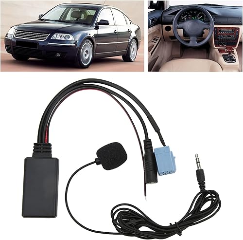 Miniatura 2 de Tbest Cable estéreo Bluetooth5.0 Aux in 0.138 in Jack Iso 7 607 897 093 Terminales de reemplazo de micrófono manos libres y arneses de cableado