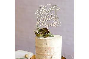 Personalized Christening Cake Topper