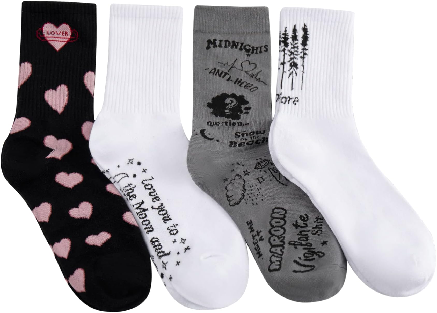 Womens Soft Cotton Socks - Singer Album Inspired Long Socks for Girls and Fans Gift