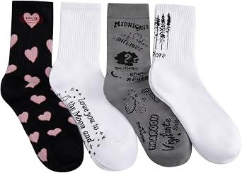 YUOOS Womens Soft Cotton Socks - Singer Album Inspired Long Socks for Girls and Fans Gift