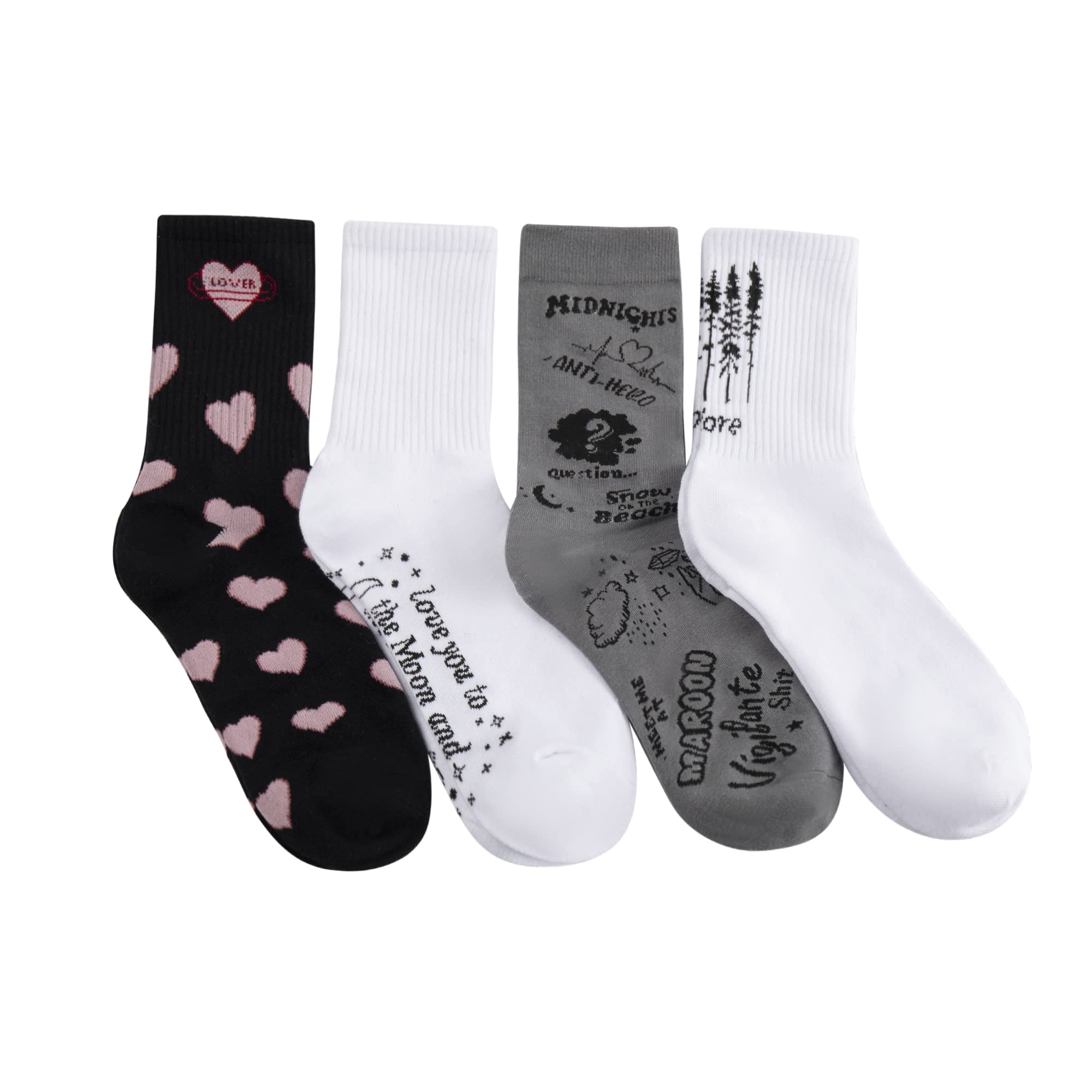 YUOOS Womens Socks Soft Cotton Socks Singer Album Inspired Long Socks for Girls and Fans Gift