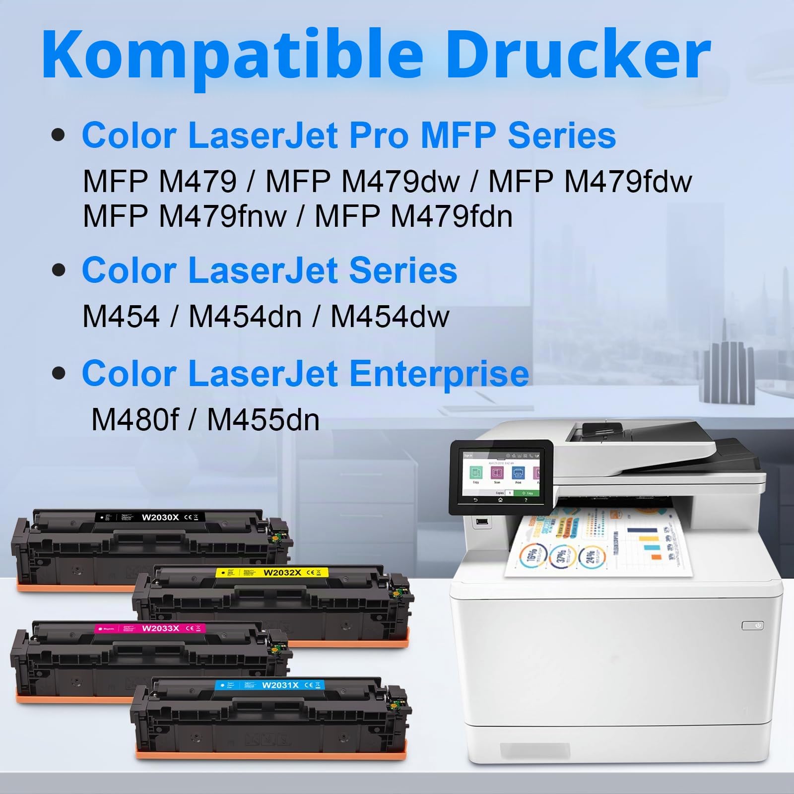 MYCARTRIDGE 415X (Mit Chip) Kompatibel für HP 415X 415A MFP M479fdw Toner