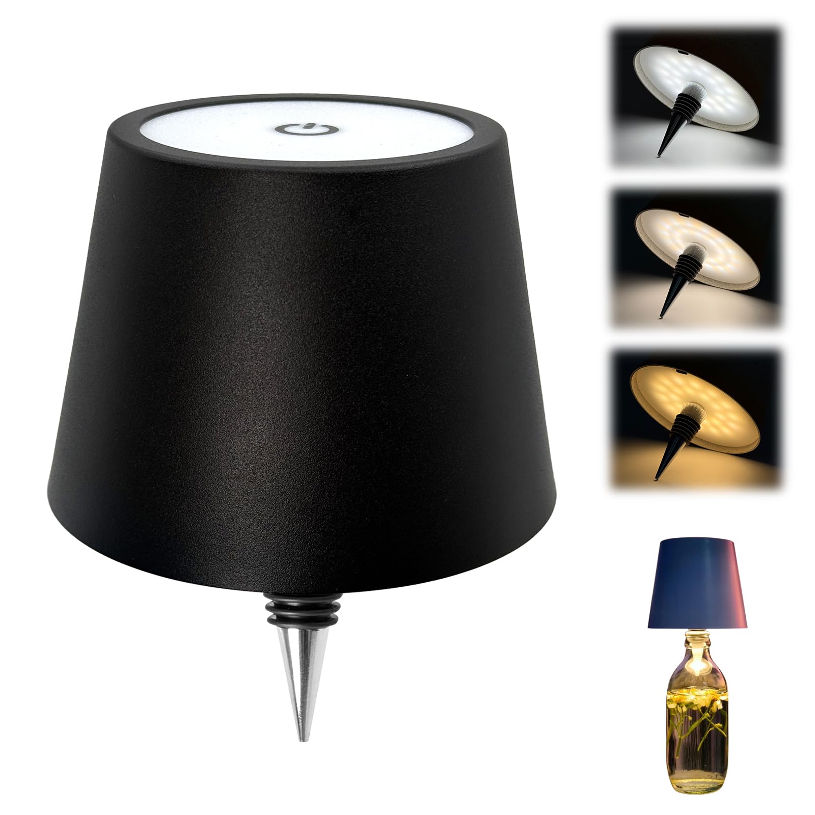 Buy XQGMAN Wireless Bottle Lamp Metal Shade with Stopper, Wireless