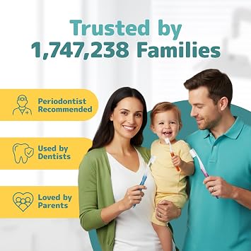 NIMBUS NIMBY Kid's Extra Soft Toothbrushes for Sensitive Teeth and Receding Gums, Periodontist Design Plaque Remover Travel Toothbrush, Individually Wrapped (4 Pack, Colors May Vary)