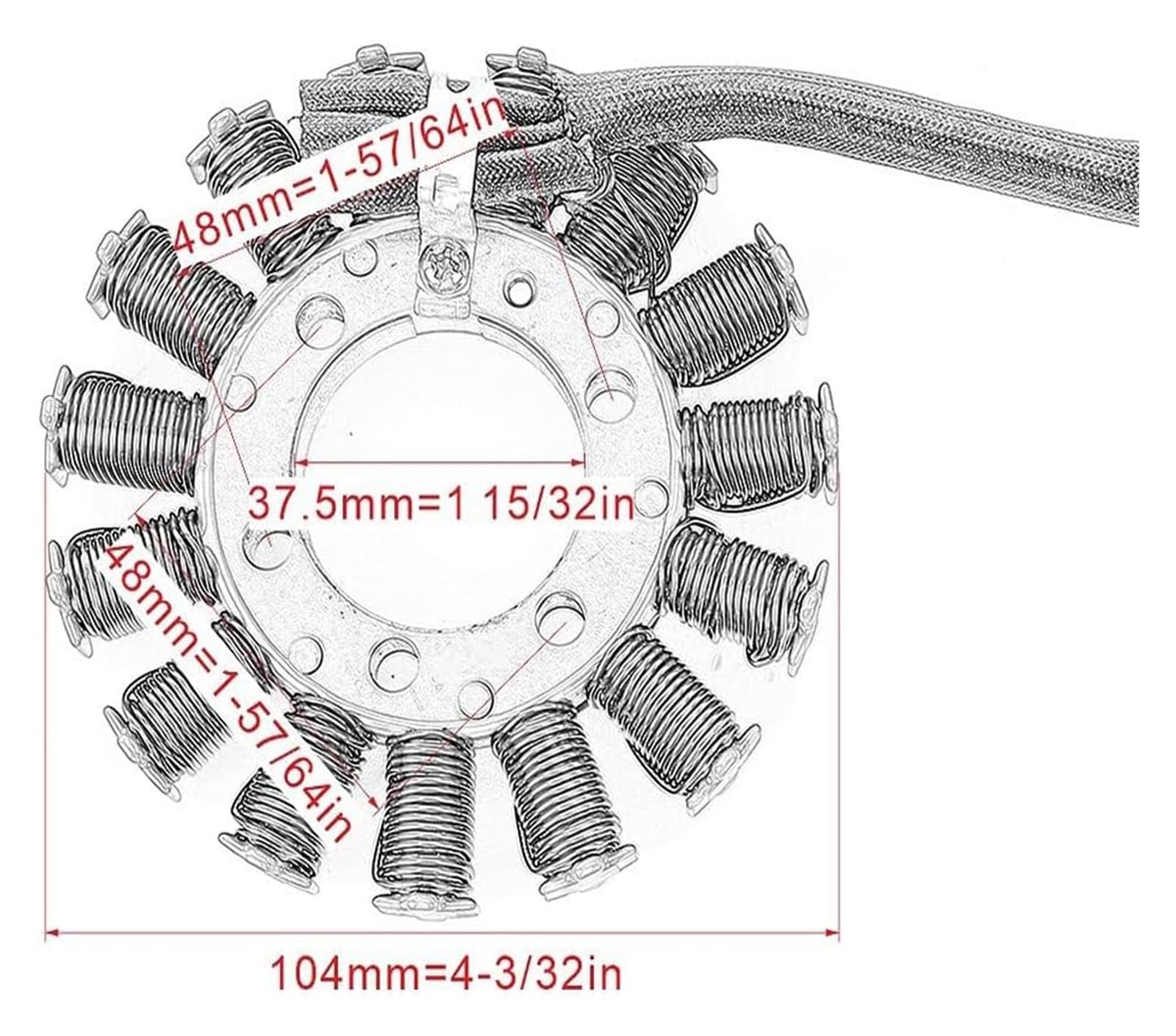 pour BMW S1000RR K46 S1000R K47 HP4 K42 S1000XR K49 2009-2017 12317718420 Moto Moteur Alternateur Bobine De Stator Magnéto Bobine Magnéto Stator