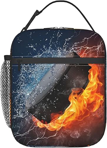 Bolsa de almuerzo deportiva de hockey, reutilizable, aislada, portátil, para niños, niñas, escuela, hombres, mujeres, adultos, trabajo, viajes,