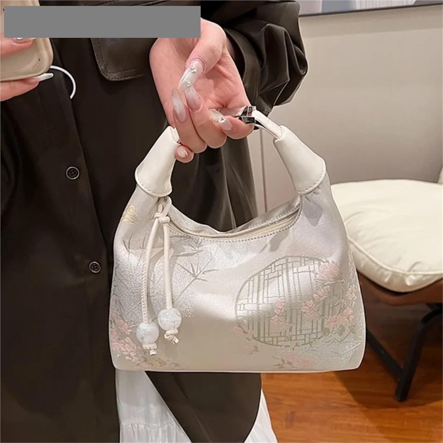 Embroidery Chinese Style Small Crossbody Bags for Women Luxury Designer Silk Handbags and Purses Shoulder Bag