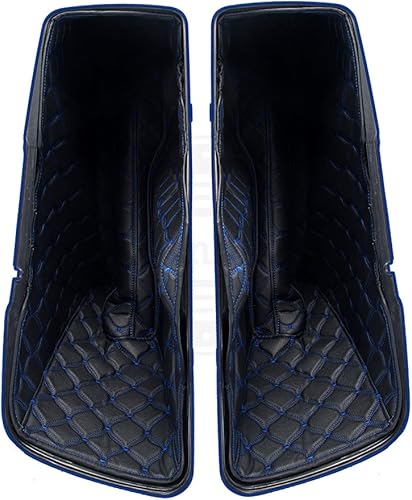 Miniatura 2 de Moto Onfire Saddlebags Liners - Kit de alfombras para alforjas duras Harley Touring 2014+, color azul, 4.5 bolsas estiradas