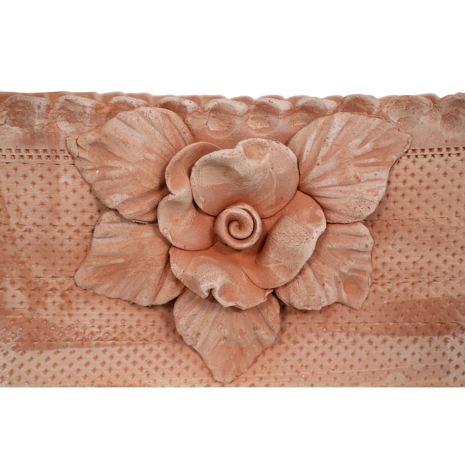 Biscottini vaso terracotta rettangolare 42x25x17 cm | Coprivaso da esterno Made in Italy | Vasi da esterno grandi