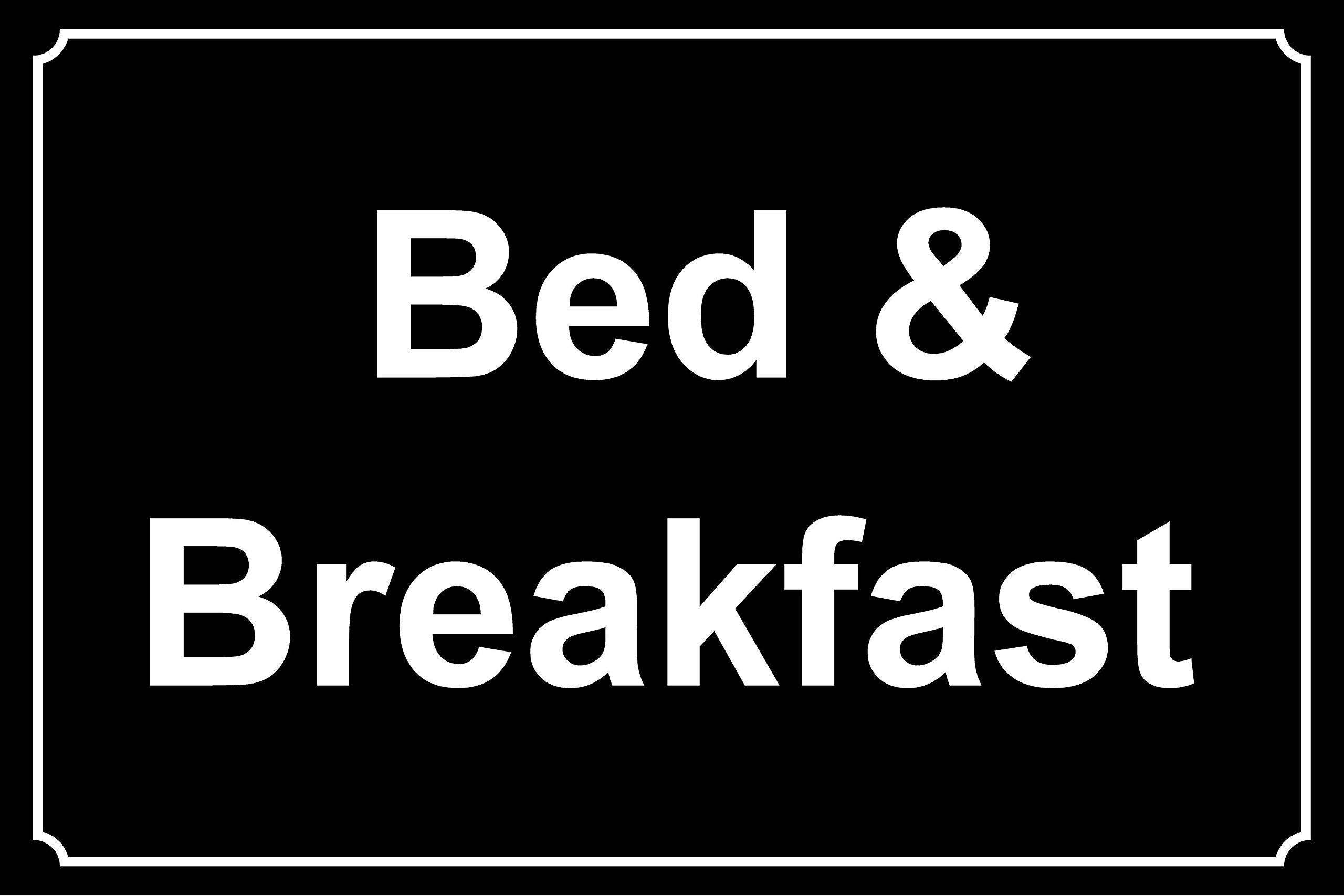 Bed and breakfast sign - 3mm Aluminium sign 600mm x 400mm