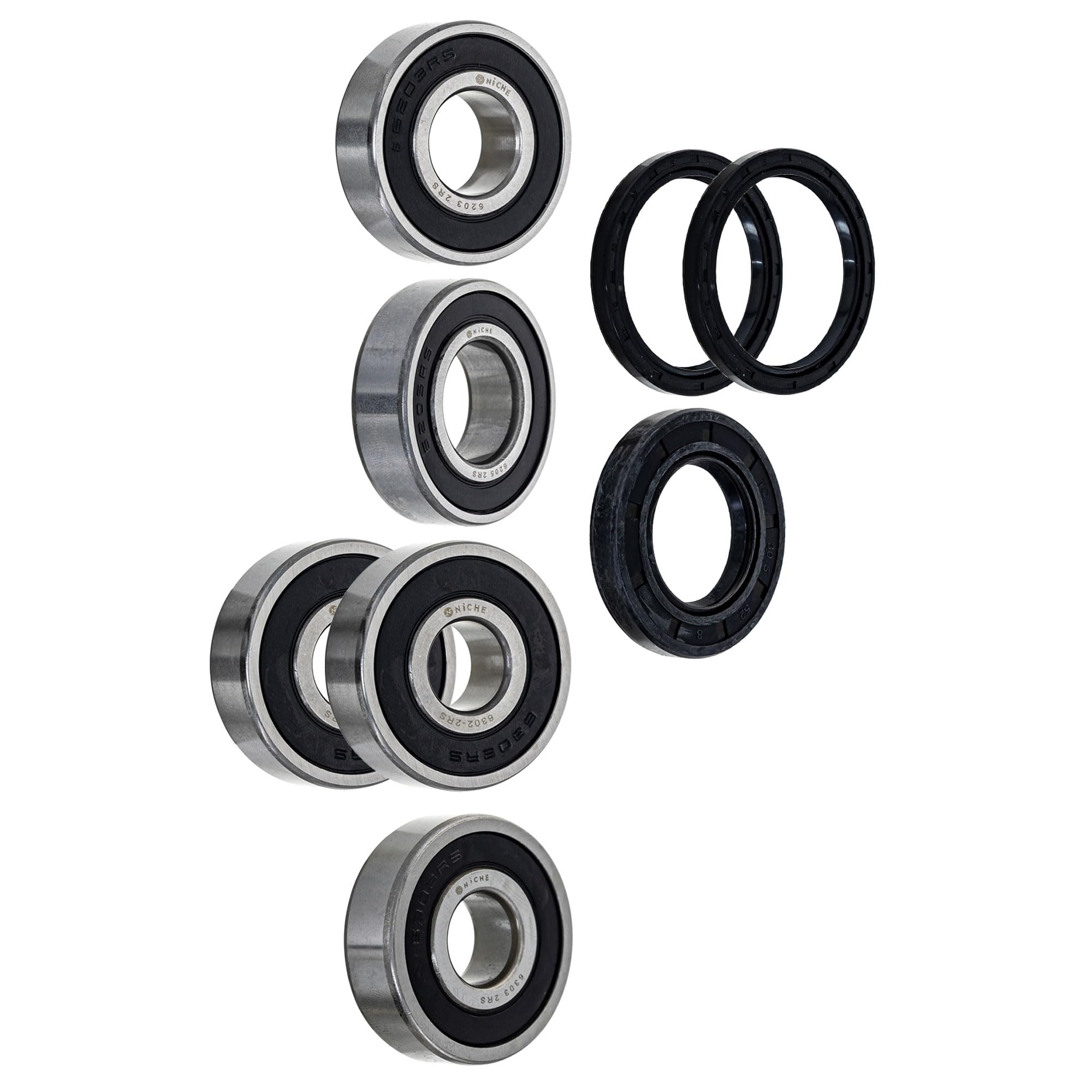NICHE Wheel Bearing Seal Kit for Suzuki GS400 GS450 GS550 GS550E GS550L 6203-2RS 6205-2RS 6302-2RS 6303-2RS