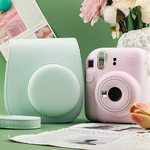 Miniatura 7 de Frankmate Funda protectora compatible con mini cámara de película instantánea 12, 11, 9, 8, con bolsillo para accesorios y correa ajustable