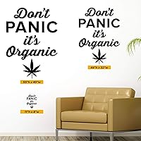Vista 2 de Don't Panic It's Organic Wall Decal - 0530 - CBD decal - Marijuana wall art - CBD Oil - medical marijuana - Wall Decor