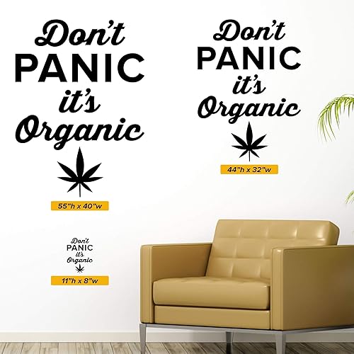 Miniatura 2 de Don't Panic It's Organic Wall Decal - 0530 - CBD decal - Marijuana wall art - CBD Oil - medical marijuana - Wall Decor