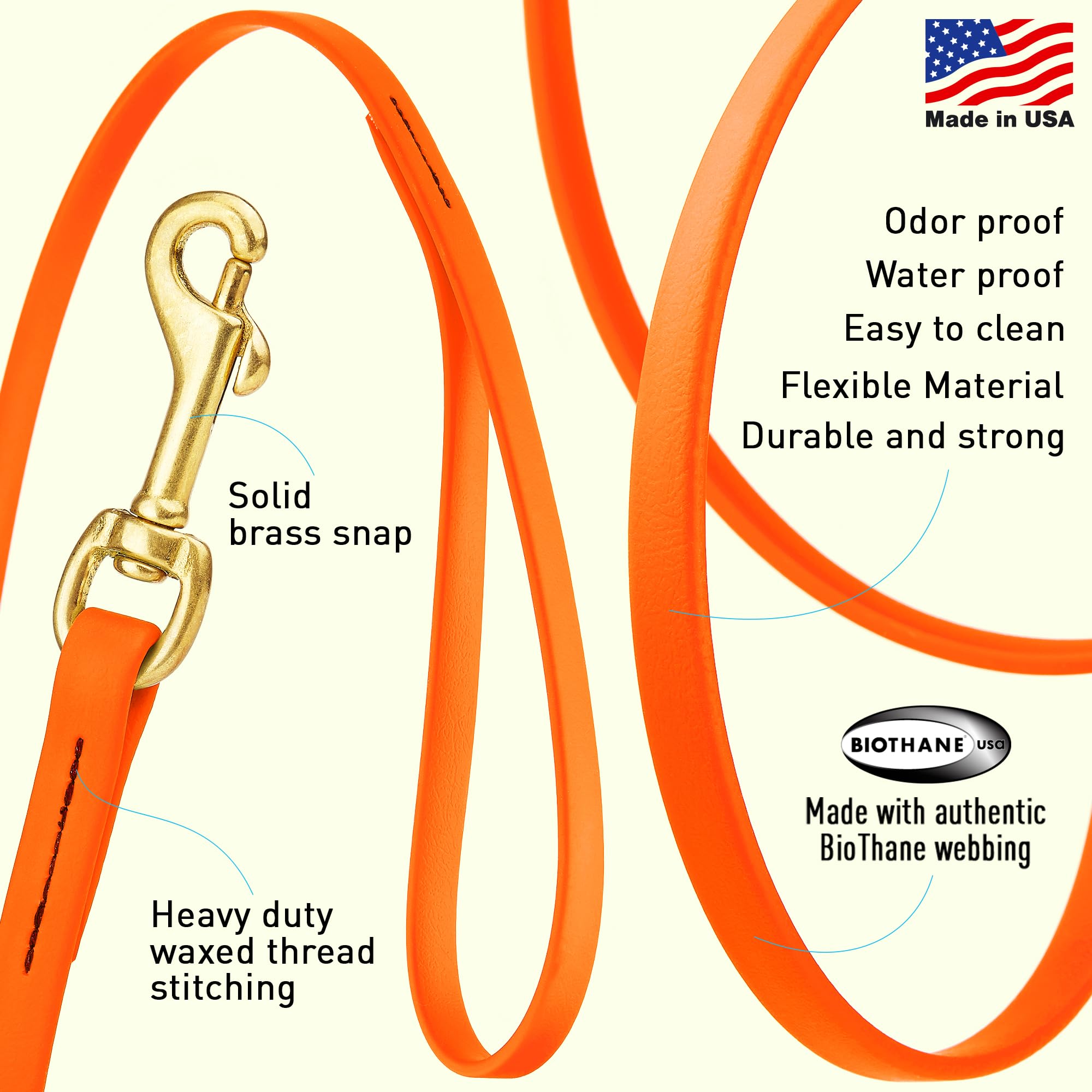 Amazon.com : Viper Biothane K9 Working Dog Leash Waterproof Lead