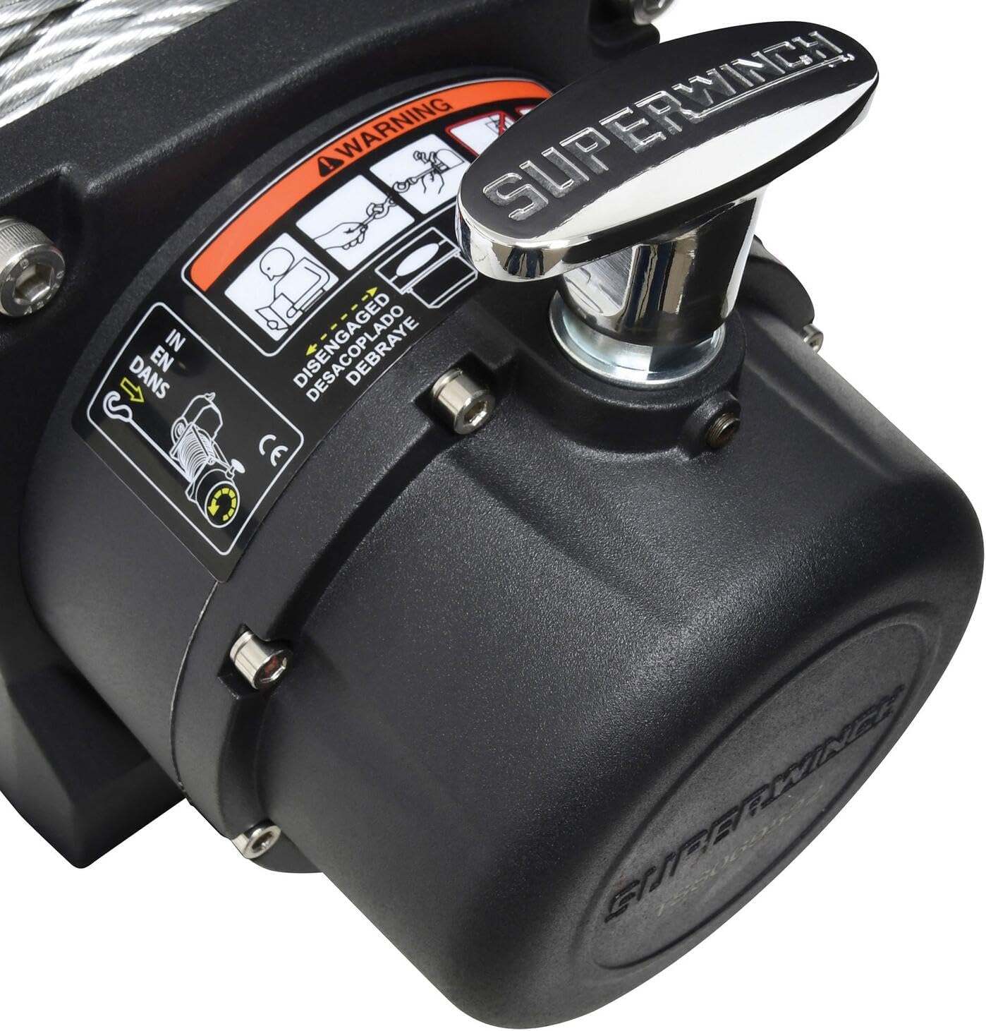 Superwinch 1595200 Tiger Shark 9.5, 12 VDC winch, 9,500 lb/4,309 kg capacity with roller fairlead