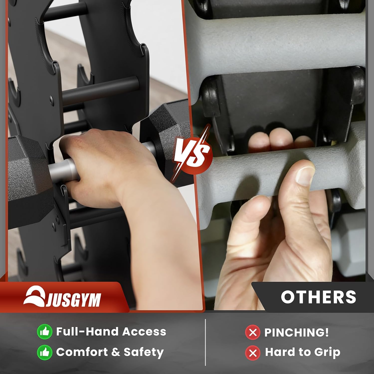 Dumbbell Rack Stand Only, 7-Tier | 5-Tier | 3-Tier Weight Rack for Dumbbells, Wide-Slot No-Interference Design, Solid Steel Construction Weight Holder for Home Gym, Dumbbell Storage Rack (Rack Only)