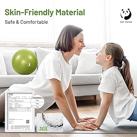 Slim Panda Pilates Ball, 9 Inch Small Exercise Ball, Anti Burst Mini Yoga Ball for Stability, Workout, Barre, Core Strength, Physical Therapy, Balance, Stretching