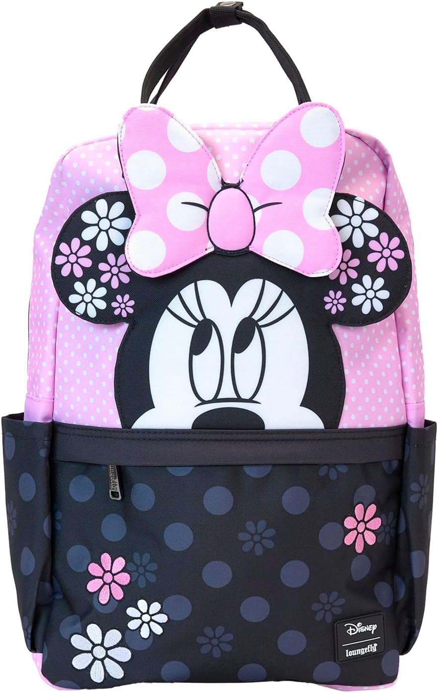 Loungefly Disney Minnie Floral Rock The Dots Full-Size Nylon Backpack