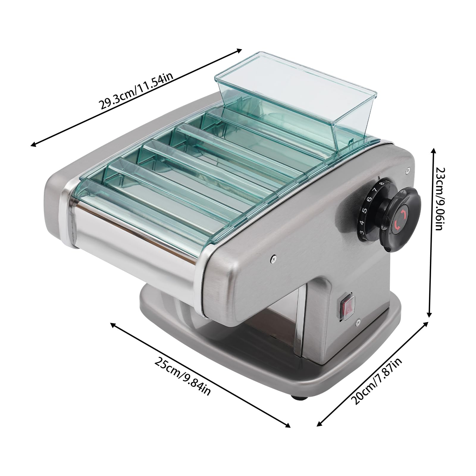 Máquina eléctrica para Hacer Pasta, 110 V, prensadora de Masa de Fideos Comercial de Acero Inoxidable, automática, con 9 velocidades Ajustables, para Accesorio de Pasta (FKM150-.4)