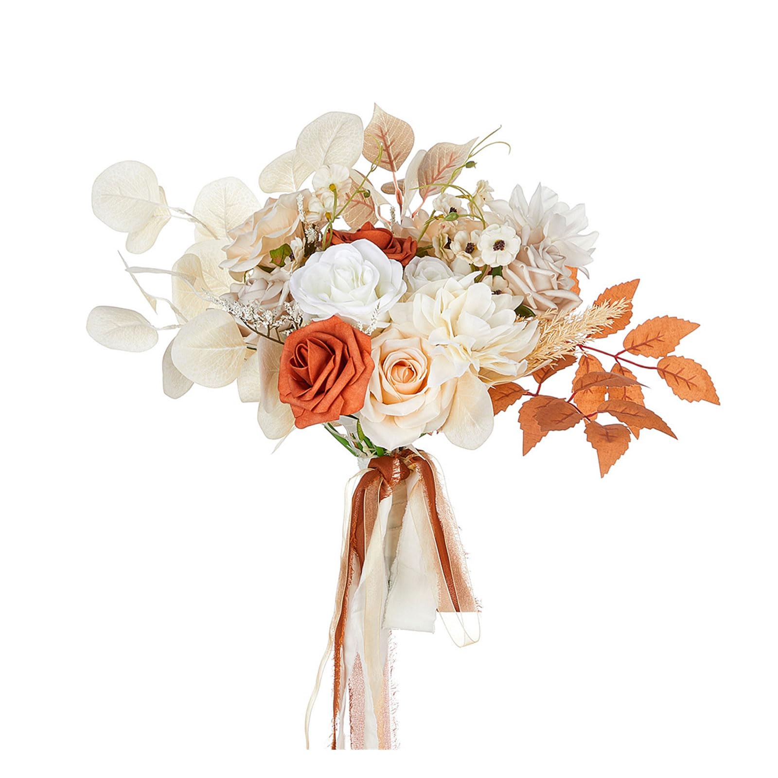 HDOYTXXM Artificial Flower Bouquet Silk Badges Bouquet for Bridal Decoration in Weddings Silk