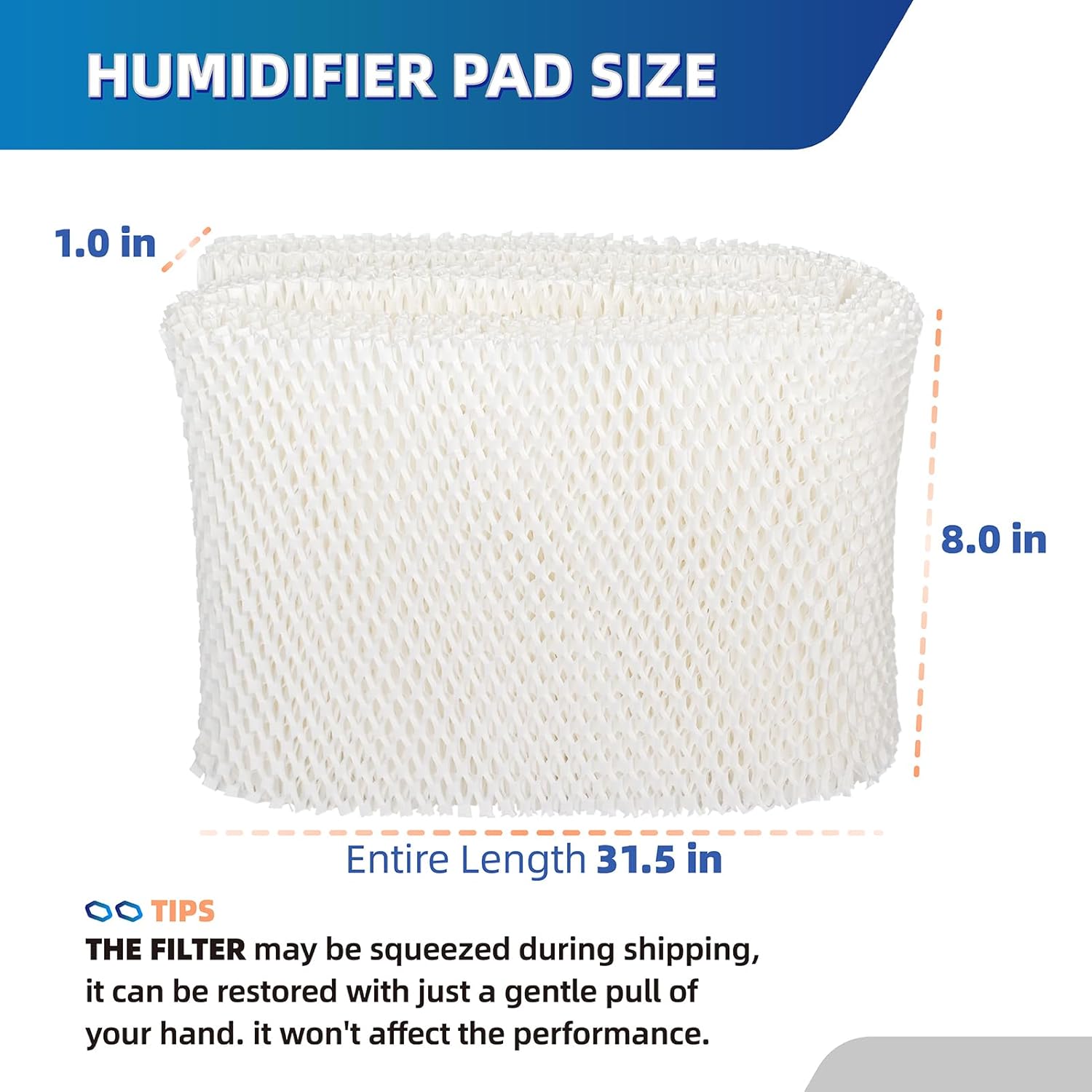 MAF1 Wick humidifier filter Replacement for Essick Air MAF-1 MA0950 Aircare MA1201 MA1200 MA09500 MA12000 MA12001 MA12010 Fits Kenmore 14906 14410 15412 299981 Cool Mist Humidifier Filters - 2 Pack