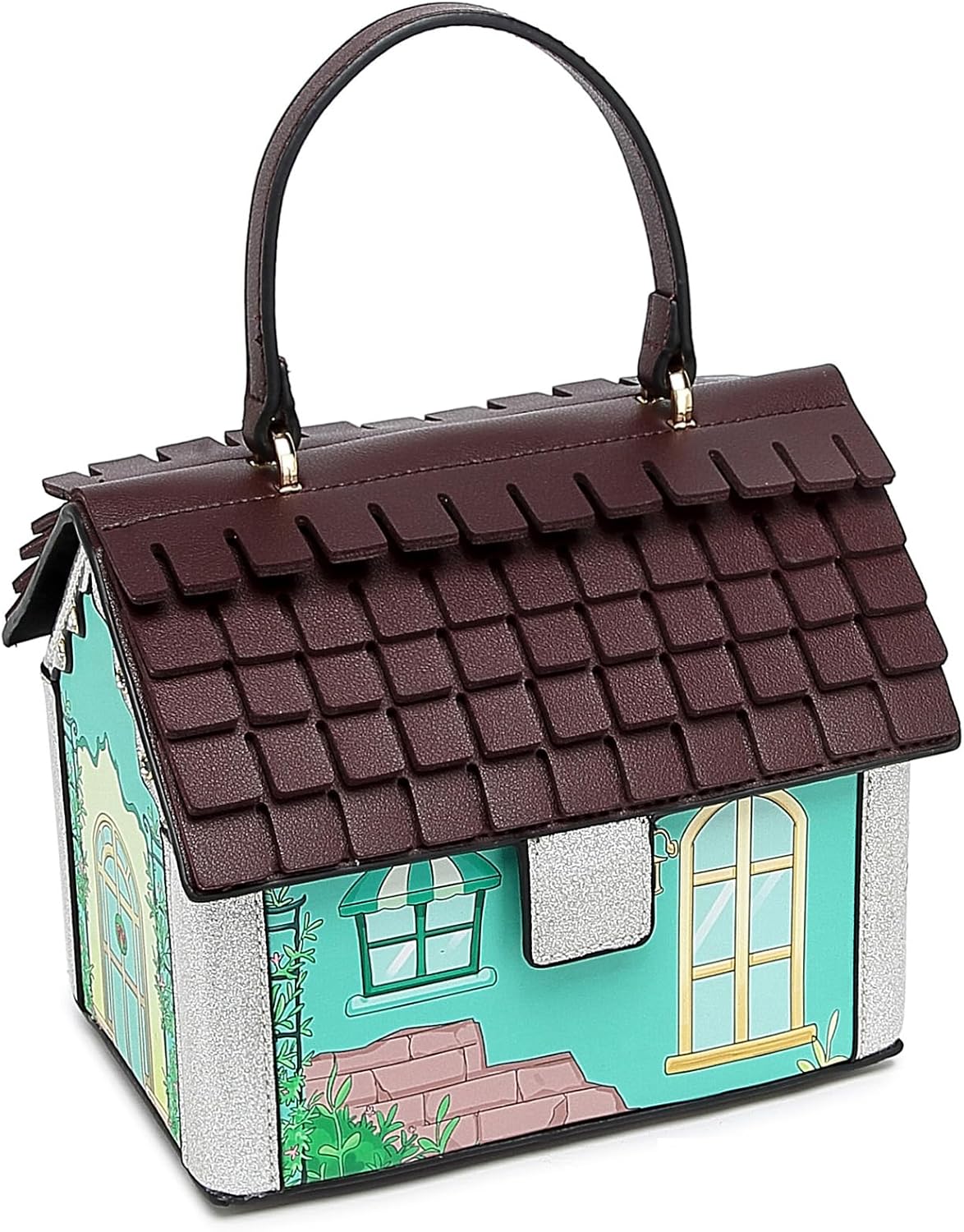 Women PU Leather Unique Novelty Weird Shaped Crossbody Shoulder Bag Handbag Purse