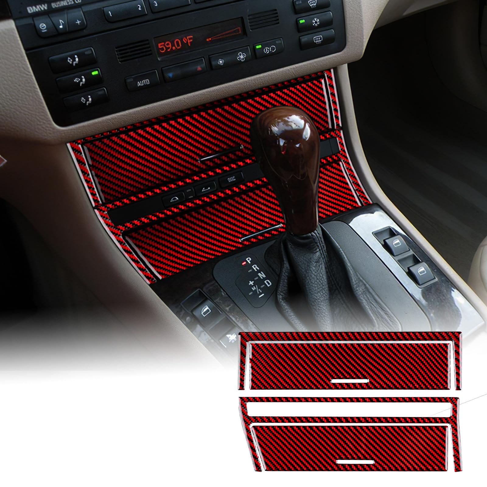 Autocollant Fibre Carbone Pour BMW 1 Série E81/E82/E87/E88 2008-2013 – Couvre-cendrier Décoratif