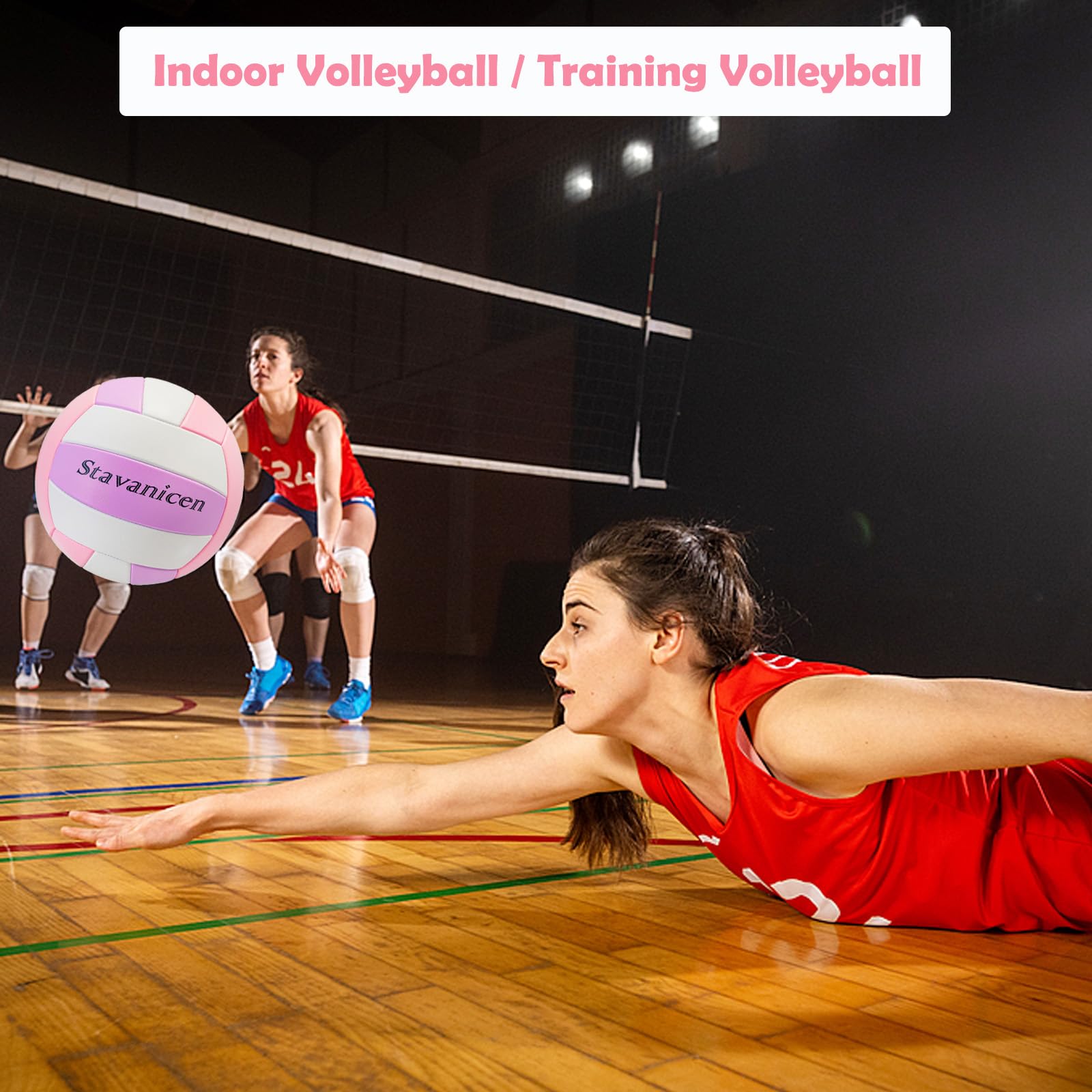 Volleyball, offizielle Größe 5 für drinnen und draußen, dickeres Polyurethan, weicher Strandvolleyball für Erwachsene, Teenager, Erwachsene, Strandspiel, Fitnessstudio, Training, Anfänger