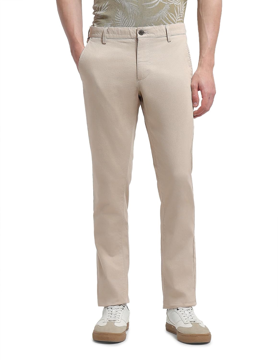 Arrow Sport Men's Solid Bronson Slim fit Trousers - Review, Price and Buying Guide