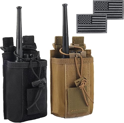 Bolsa de radio 1000D Tactical Molle ajustable de dos vías radios soporte bolsa para walkie talkies