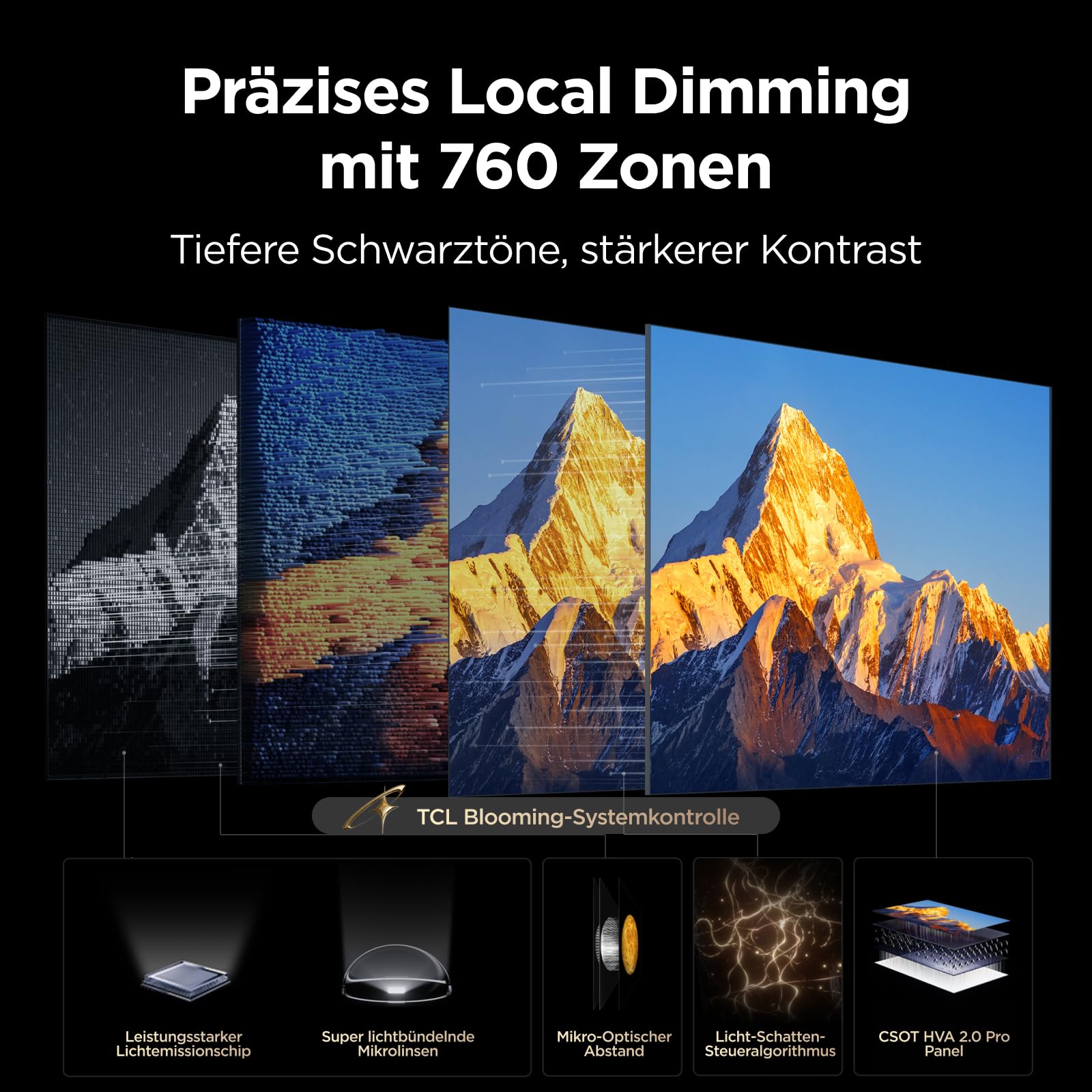 TCL 75Q7D Pro SQD-Mini LED 75 Zoll Fernseher, 4K Smart TV, Google TV | 760 Dimming-Zonen, 2000 Nits Spitzenhelligkeit, Dolby Vision IQ & Atmos, 2.1 Onkyo Sound, 144 Hz VRR, AirPlay 2 & Alexa