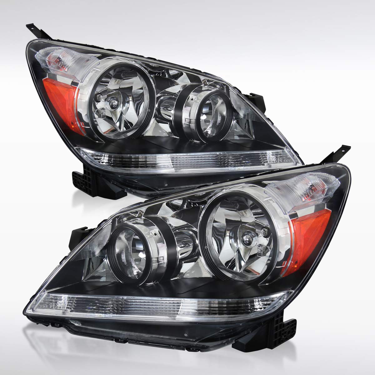 Autozensation Compatible with 2005-2007 Honda Odyssey Clear Headlights L + R Pair Headlamp