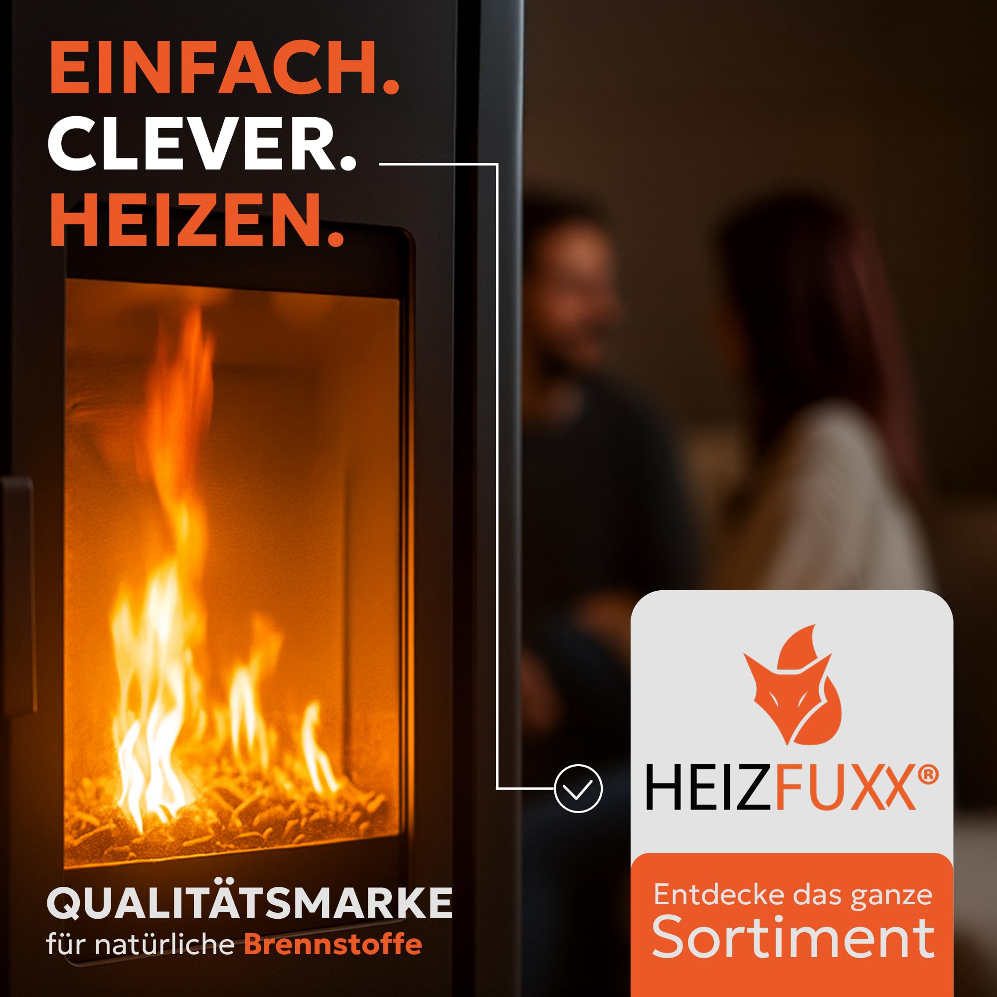 HEIZFUXX Holzpellets Blue 6mm ENplusA1-975kg (65 x 15kg) - Weichholz