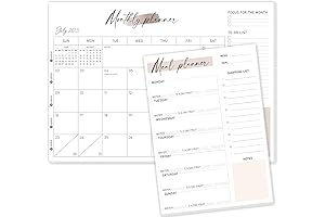 2023 Planner with Meal Planning: Magnetic Monthly Calendar for Fridge