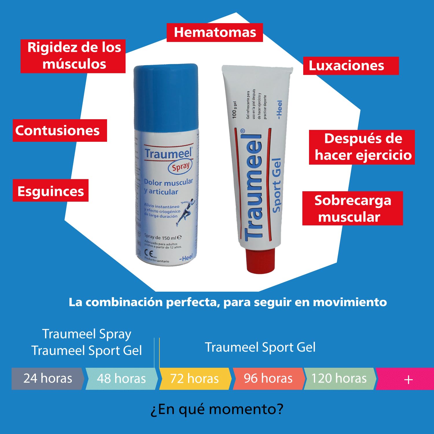 Heel Traumeel Spray Frío a base de Plantas para Golpes y Muscular- No te pares- 150 ml