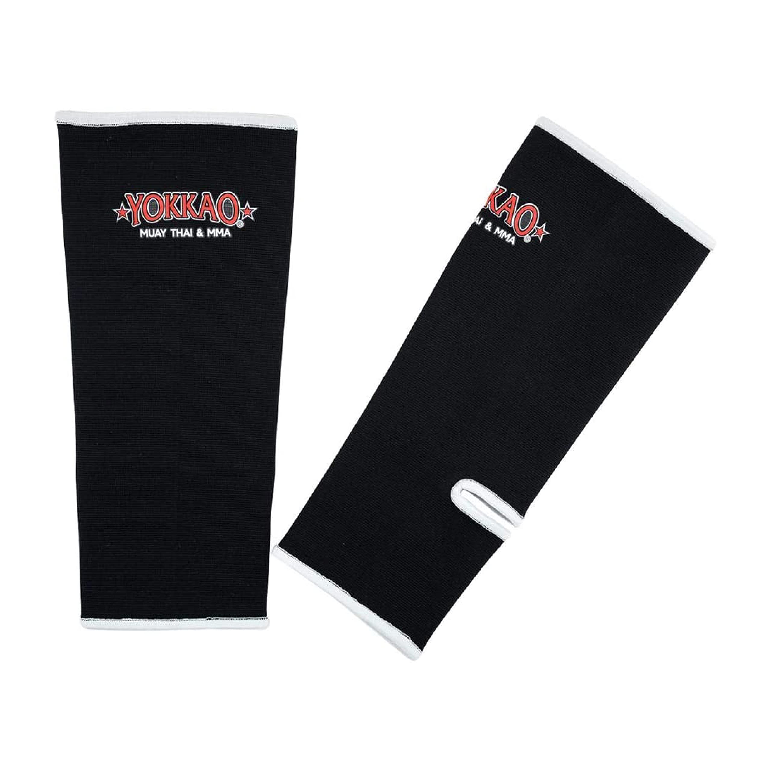 YOKKAO Muay Thai Ankle Guards Premium Stretchable Cotton | standard Size | Black
