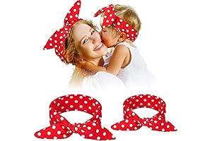 Cute Mom & Baby Hair Accessory: 2-Pack Christmas Headband with Red and...