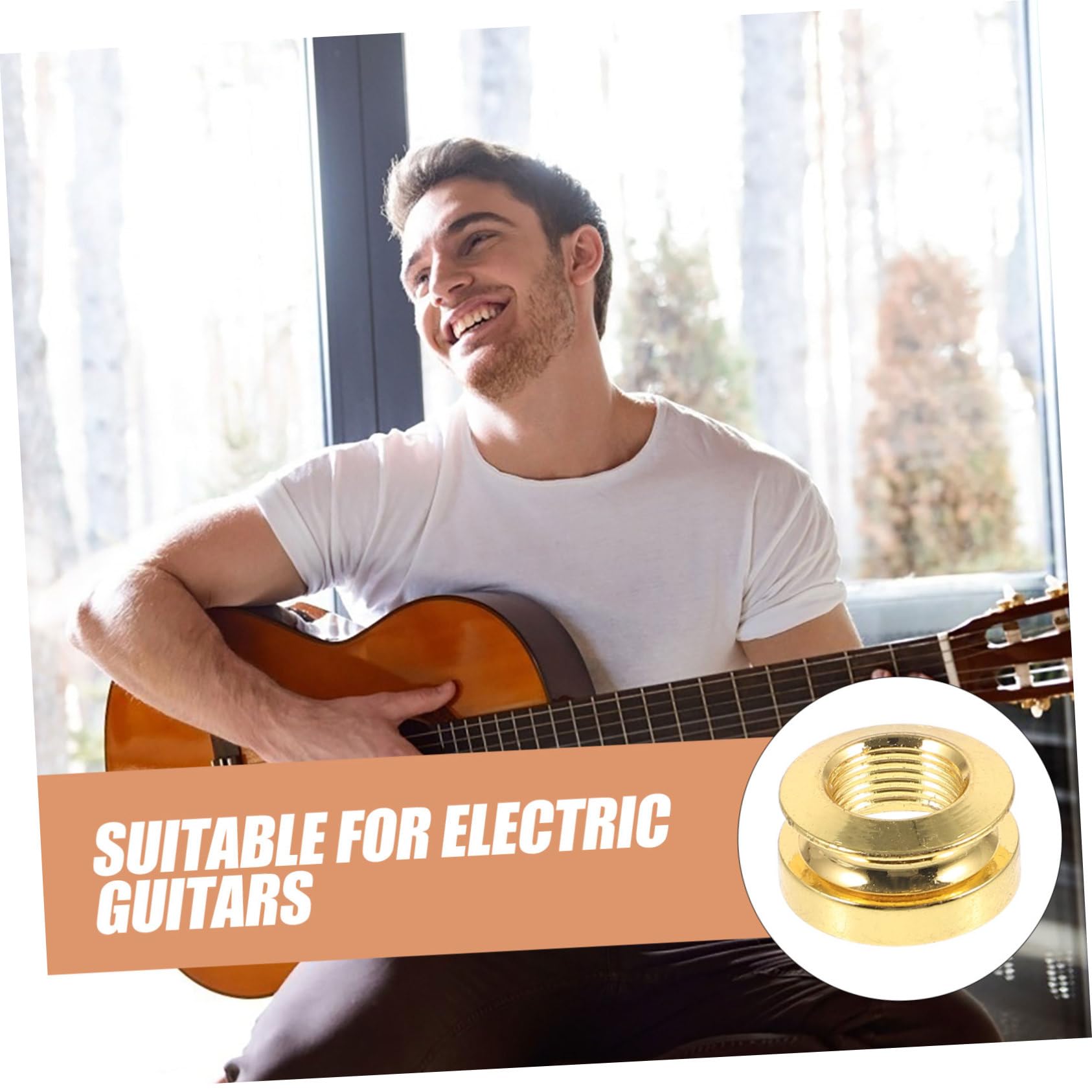 GOOHOCHY 5pcs Acoustic Guitar End Pin Cap Guitar String Button End Pins Button Accessory